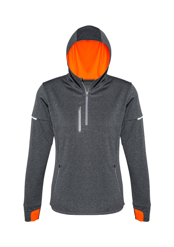 Pace Breathable Hoodie - Women - Grey/Fluro Orange