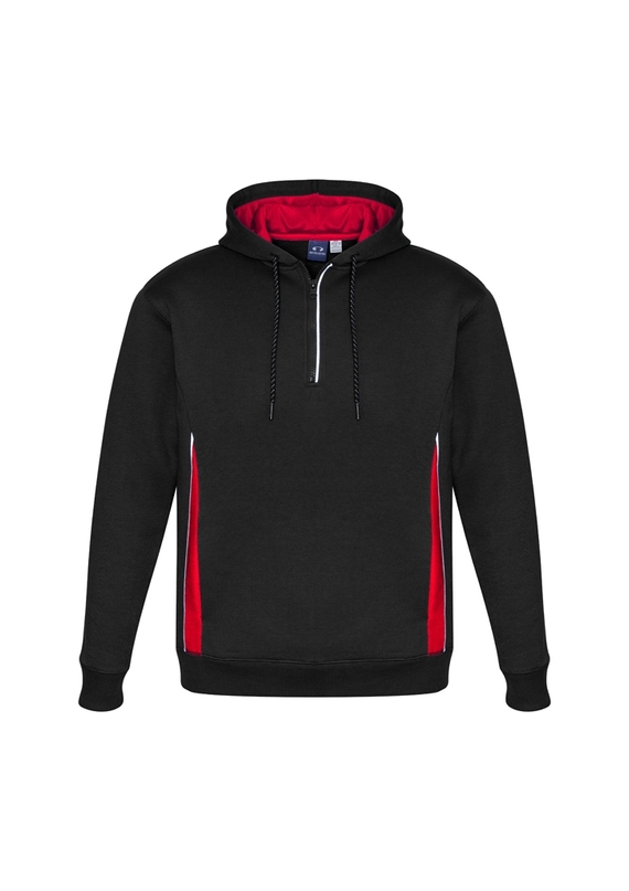 Renegade Brushed Fleece Warm Sports Hoodies - Unisex/Adult - Black/Red