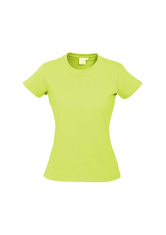 Ice Cotton Tee Shirt - Women - Fluoro Yellow Lime