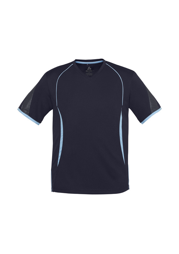 Razor BIZCOOL V-Neck Tee - Youth - Navy/Sky
