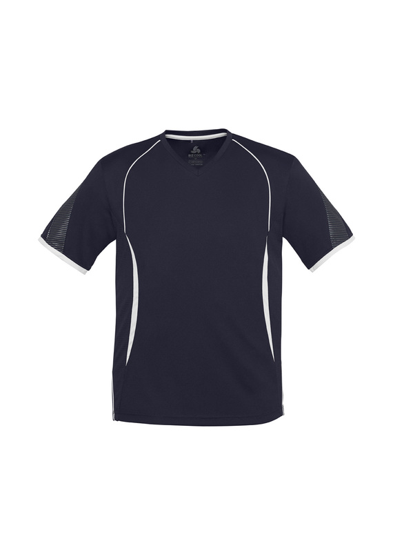Razor BIZCOOL V-Neck Tee - Youth - Navy/White