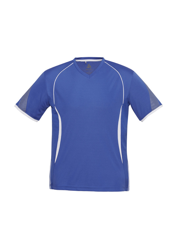 Razor BIZCOOL V-Neck Tee - Youth - Royal/White