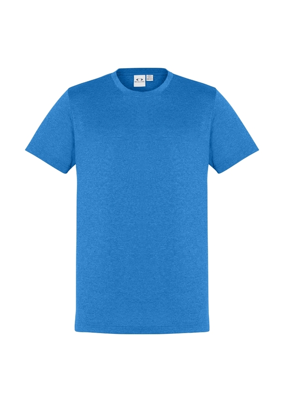Aero BIZ COOL Cotton-feel Tee Shirt - Men - Cyan
