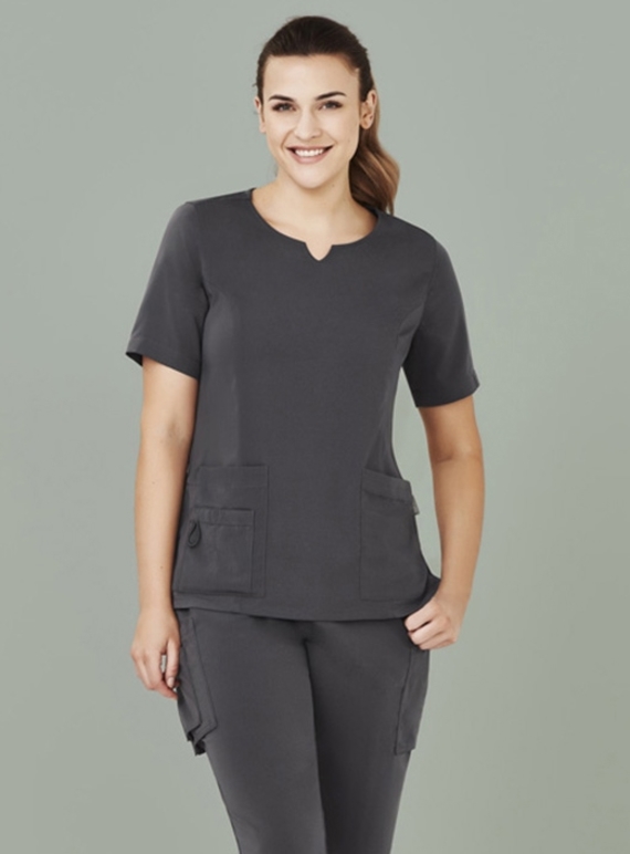 Avery Round Neck Tailored Fit Scrub Top - Women