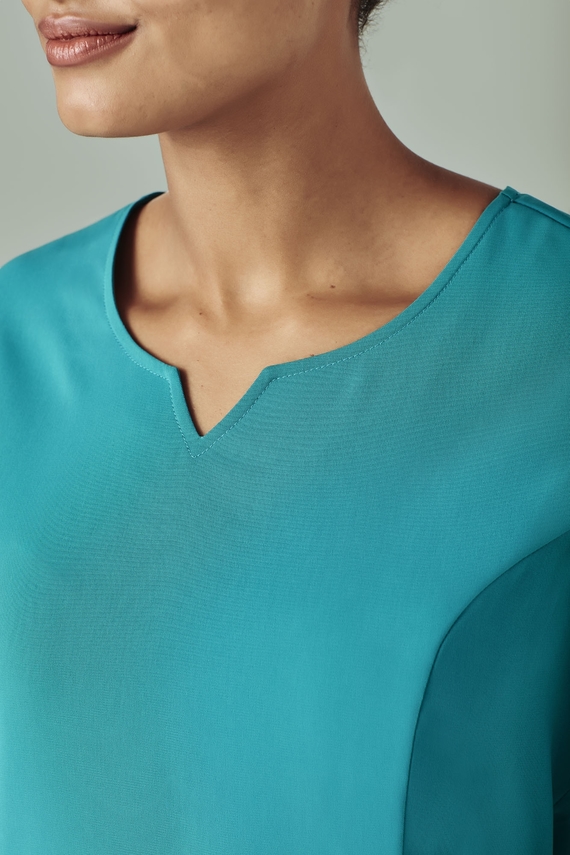 Avery Round Neck Tailored Fit Scrub Top - Women