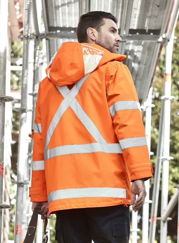 TTMC-W17 Hi Vis X Back 4 In 1 Waterproof Jacket - Men