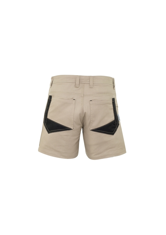 Rugged Cooling Short Length Work Shorts - Men - Back View