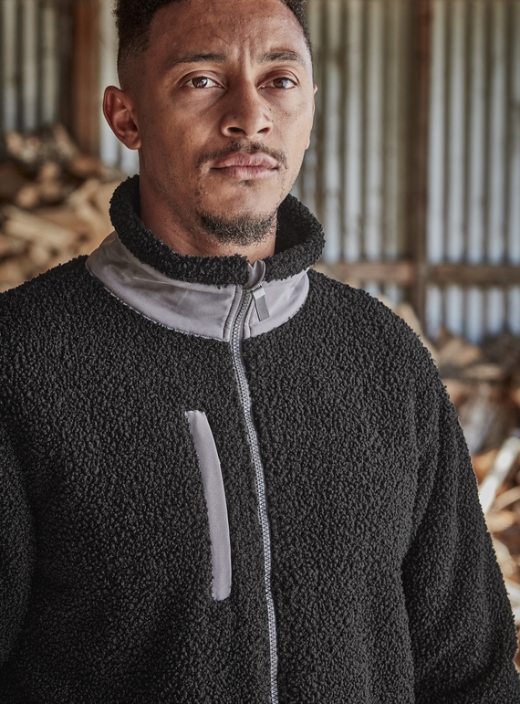 Streetworx Full Zip Sherpa Fleece, plain and hi vis - Unisex