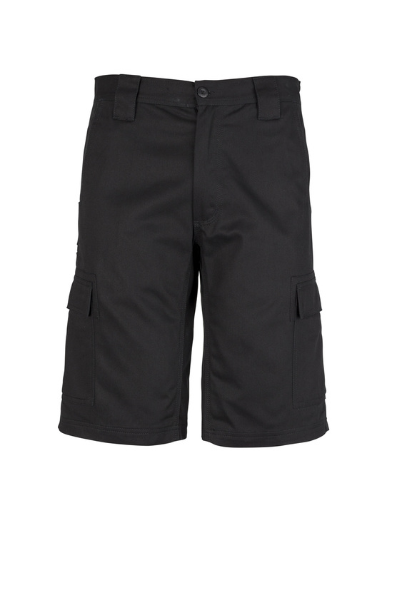 Midweight Cotton Drill Cargo Work Shorts - Men - Black