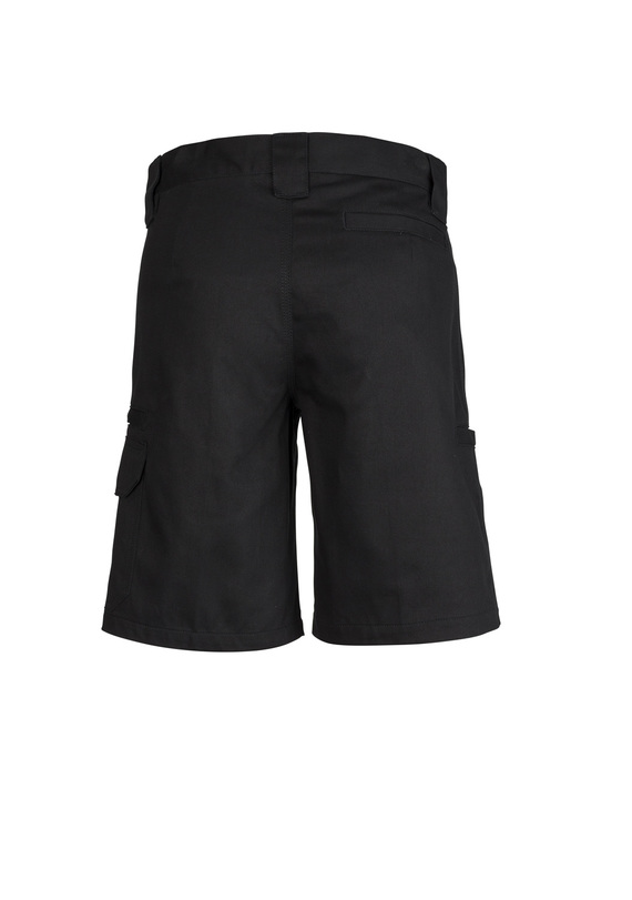 Plain Utility Work Shorts Cotton Drill - Women - Back View